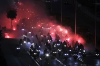 Karusel Torcide splitskim ulicama dan uoči derbija Hajduka i Dinama, Foto: Ivo Čagalj/PIXSELL