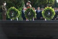  Zagreb: Premijer sa suradnicima položio vijence povodom Dana Hrvatske vojske , Foto: Sanjin Strukic/PIXSELL