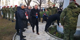 Polaganje vijenaca pod spomen obilježje Imotskim sokolovima, Foto: Tibor Pichler/Radio Zadar