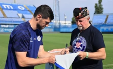 Udruga Tartan Army Croatia uručila McKenni plaketu na Maksimiru , Foto: Marko Prpić/PIXSELL