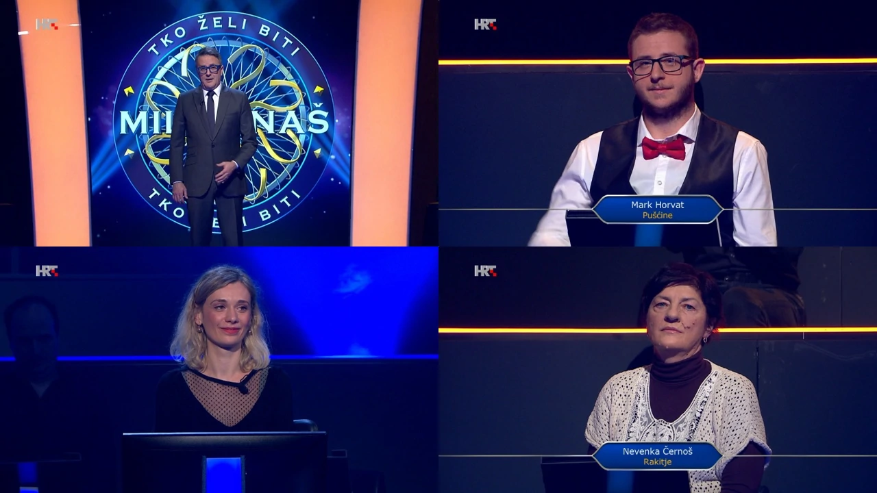 Tarik Filipović i natjecatelji "Milijunaša"