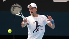 Novak na današnjem treningu