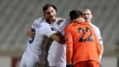 Minas Antoniou i suigrači nakon pobjede 