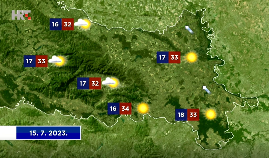 Vremenska prognoza, Foto: HTV/HRT
