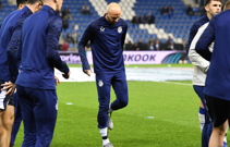 Zagrijavanje igrača Dinama u Genku, Foto: JILL DELSAUX/BELGA/PIXSELL