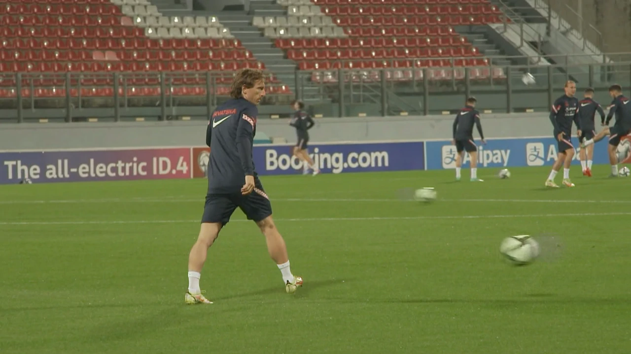 Luka Modrić na treningu, Foto: -/HRT