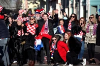Hrvatski navijači u Szegedu, Foto: Sanjin Strukic/PIXSELL