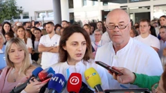 Split: Članovi sindikata Zajedno dali su izjavu medijima o početku štrajka u zdravstvu, Foto: Ivana Ivanovic/PIXSELL