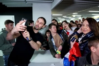 Igor Karačić s navijačima, Foto: Igor Kralj/PIXSELL