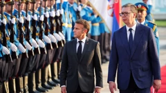 Francuski predsjednik Macron i srbijanski predsjednik Vučić