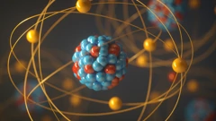Nuklearni atomski model, 3D ilustracija