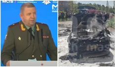 General-major Jaroslav Moskalik / Uništeni automobil, Foto: MASH/HRT