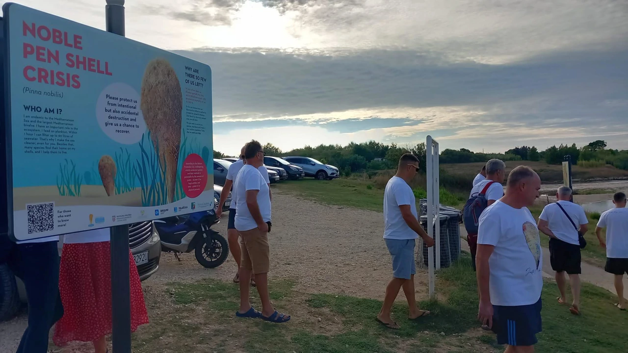 Poučna ploča na Kraljičinoj plaži