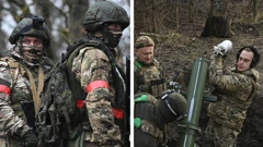 Ruski vojnici u Krasnodaru / Ukrajinski vojnici u Torecku