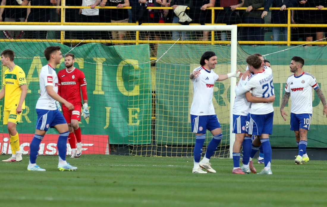 Slavlje igrača Hajduka, Foto: Goran Šebelić/CROPIX