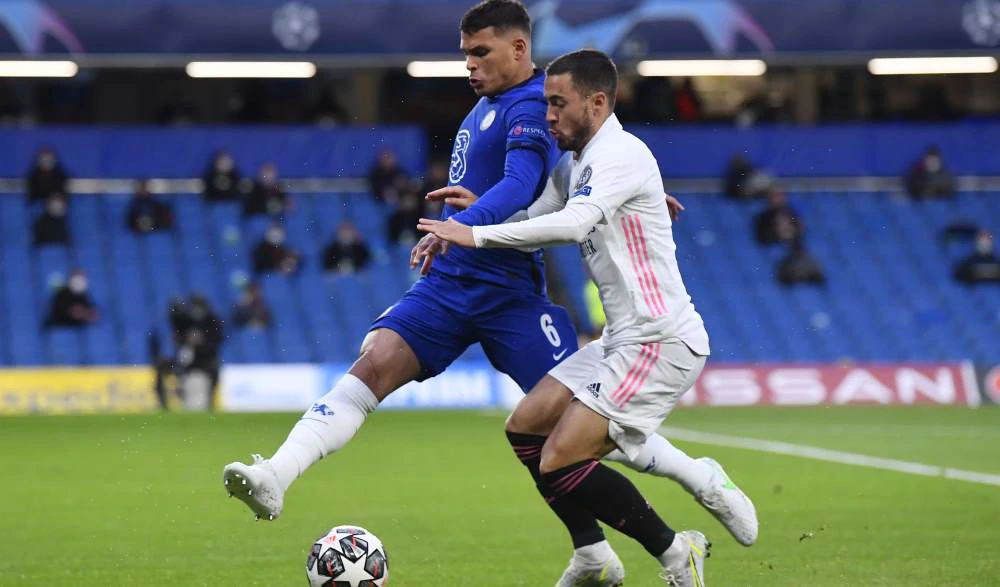  Eden Hazard i Thiago Silva , Foto: Toby Melville/REUTERS