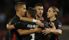 Ivan Perišić slavi sa suigračima, Foto: Darrin Zammit Lup/REUTERS