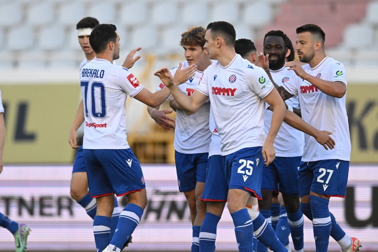 Slavlje igrača Hajduka, Foto: Tom Dubravec/CROPIX
