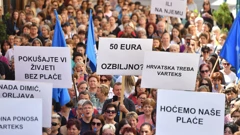 Varaždin: Prosvjedna povorka radnika Varteksa stigla u centar grada