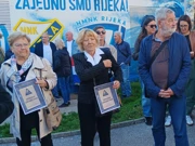S prosvjeda na Klobučarićevu trgu, Foto: Nenad Lučić/Radio Rijeka