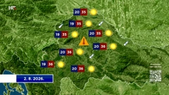 Nedjelja sunčana i vrlo vruća, u Dalmaciji i do 40 stupnjeva, Foto: HTV/HRT