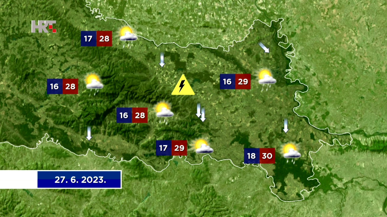 Vremenska prognoza, Foto: HTV/HRT