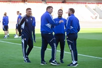 Zagrijavanje uoči Sparte, Foto: Marko Lukunic/PIXSELL