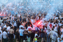 Slavlje navijača na Rujevici, Foto: Goran Kovacic/PIXSELL