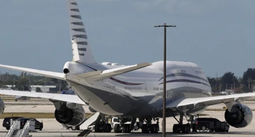 Katarski Boeing 747-8 na Floridi