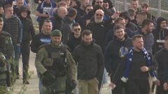 Dinamovi navijači pred Poljudom, Foto: HTV/HRT
