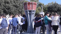 Maketa Vukovarskog vodotornja koju su izradili učenici, arhivska fotografija