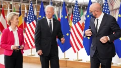 Ursula von der Leyen, Joe Biden i Charles Michel 