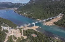Pogled iz zraka na most Ston uoči svečanog otvorenja, Foto: Grgo Jelavic/PIXSELL 