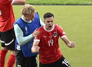 Slavlje Baumgartnera nakon vodećeg gola Austrije, Foto: Fabian Bimmer/REUTERS