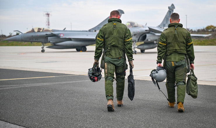 Hrvatski i francuski piloti Rafalea uvježbavaju zračnu borbu