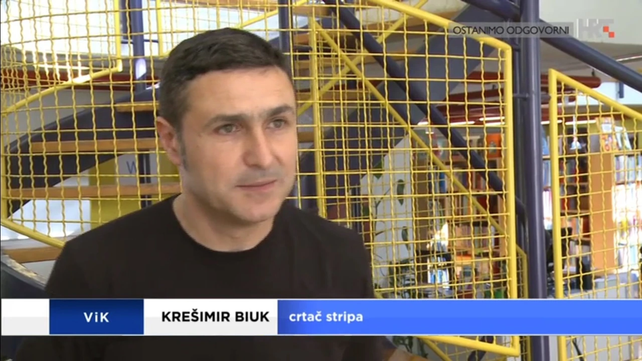 Krešimir Biuk crta stripove, Foto: HTV/HRT