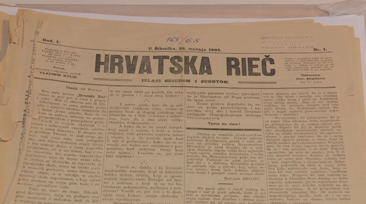 Arhivski primjerak šibenske knjižnice