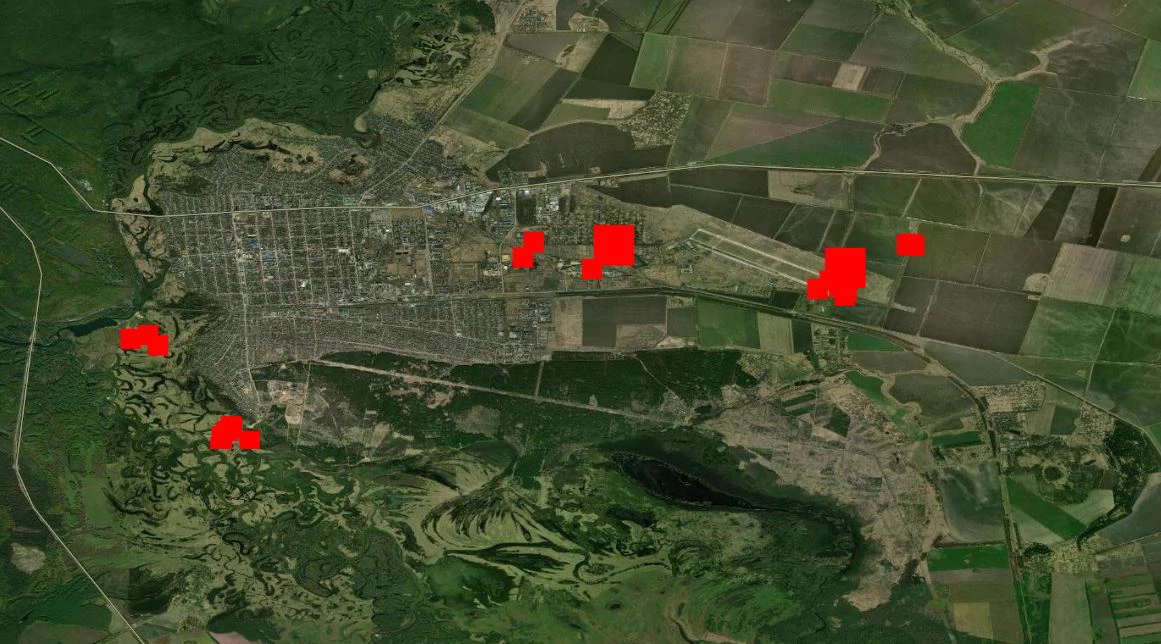 Požar na području baze Borisoglebsk