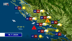 Vremenska prognoza, Foto: Dnevnik/HRT
