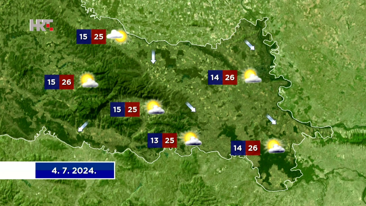 Vremenska prognoza, Foto: HTV/HRT