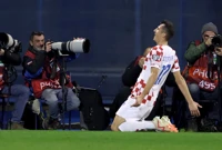 Slavlje Budimira nakon pogotka, Foto: Goran Stanzl/PIXSELL