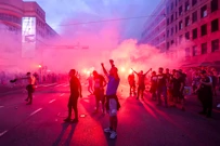 Navijači u Maksimirskoj, Foto: Marko Lukunic/PIXSELL