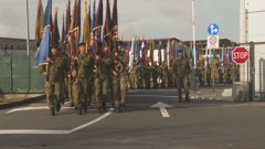 Mimohod vojnih zastava, Foto: HTV/HRT