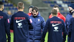 Trening hrvatske nogometne reprezentacije u Rigi