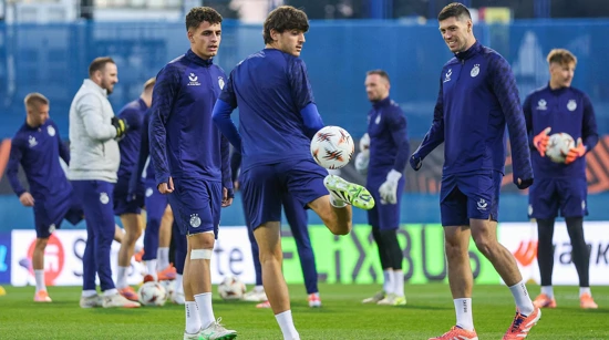 Trening igrača Dinama