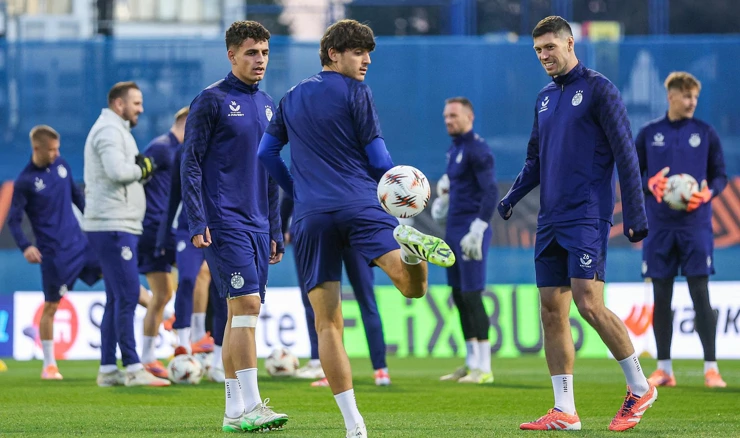 Trening igrača Dinama