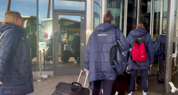 Hrvatske rukometašice u dolasku
