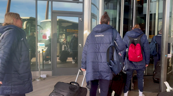 Hrvatske rukometašice u dolasku