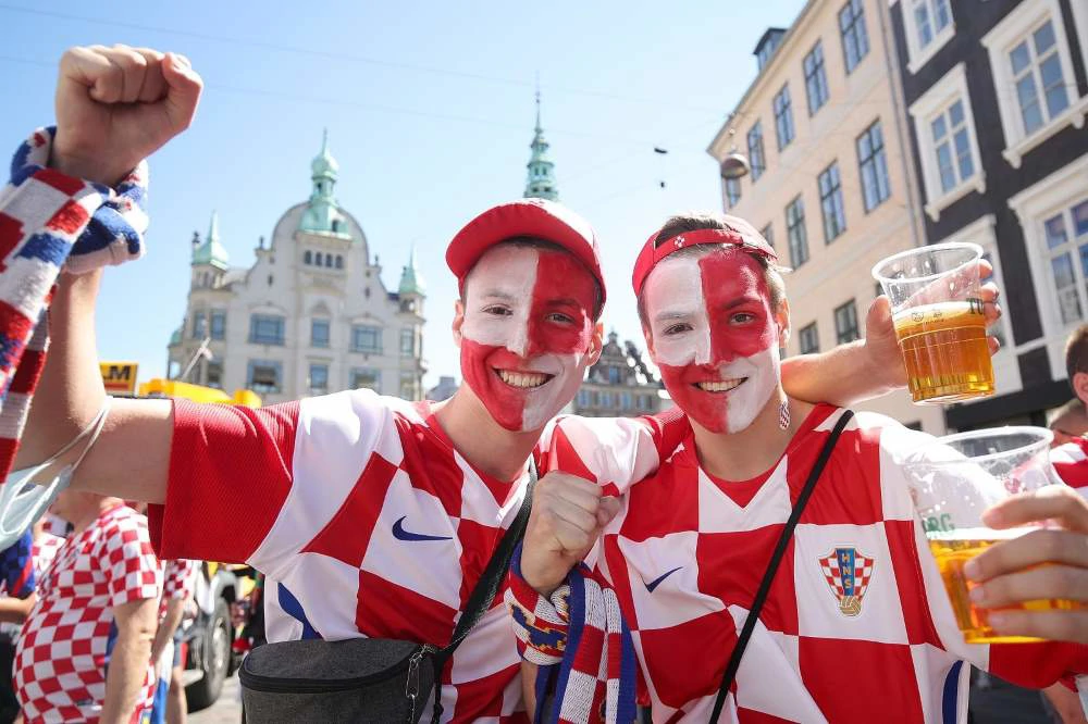 Hrvatski navijači na ulicama Kopenhagena, Foto: Goran Stanzl/PIXSELL