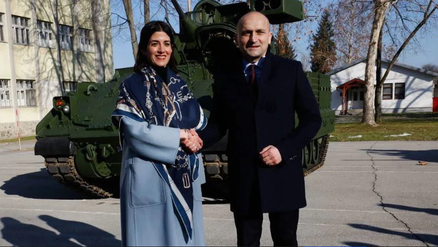 US Ambassador Nathalie Rayes and Defence Minister Ivan Anušić 